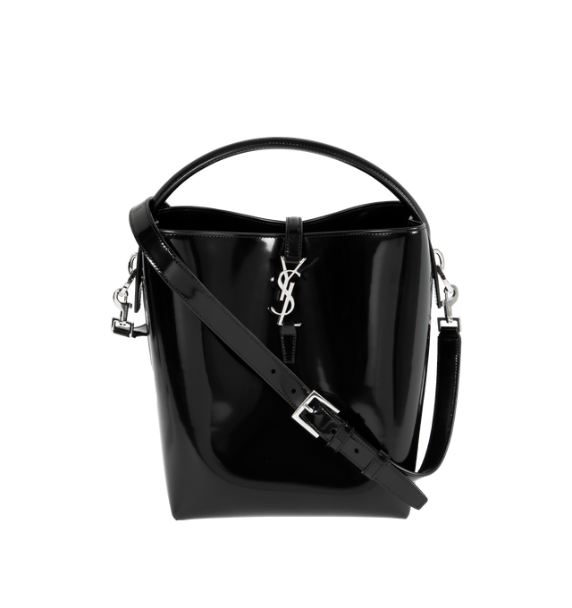 Saint Laurent Le 37 Mini Leather Bucket Bag in Black