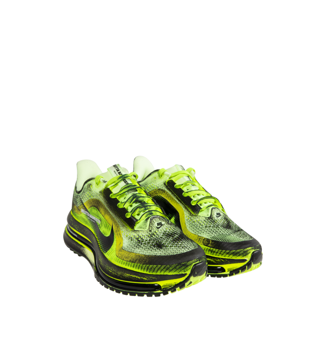 Image 2 of 5 - GREEN - NIKE Pegasus Premium x Melitta Baumeister Sneaker featuring a hand-painted style with a triple-stack cushioning system, ZoomX foam, a sculpted Air Zoom unit and ReactX foam. 