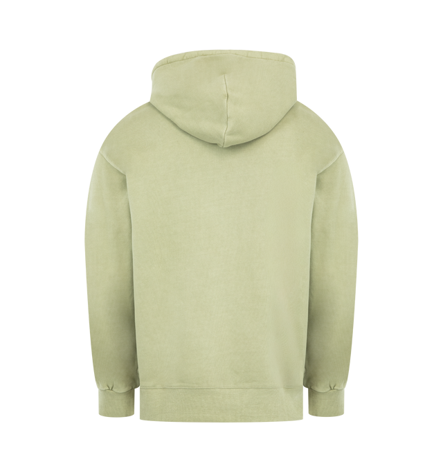 Image 2 of 2 - GREEN - CARHARTT WIP Hooded Nelson Sweatshirt featuring drawstring hood, ribbed cuffs and hem, a kangaroo pocket and logo on chest. 100% cotton.  