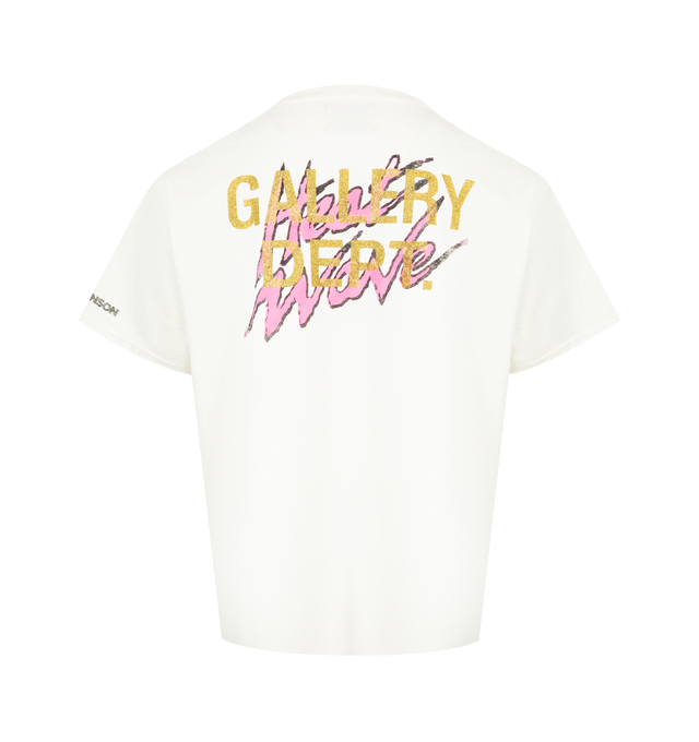 Image 2 of 3 - WHITE - GALLERY DEPT. Doc Johnson Heat Wave Tee featuring faded graphic in a specialty puff print fabrication on both front and back, relaxed 90's fit, short sleeves and crew neck. 100% cotton. Made in USA. 
