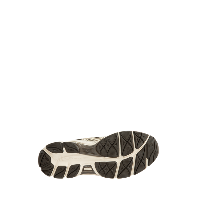 Image 4 of 5 - CREAM - Asics Unisex Gel-NYC Polar Sneaker featuring lace up closure, layered upper construction, rearfoot and forefoot GEL technology, suede and synthetic and fabric upper, fabric lining and rubber sole. 