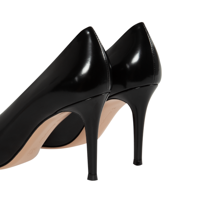 Image 3 of 4 - BLACK - GIANVITO ROSSI Tokio Pumps featuring pointed toe, slip on, elongated toes and a thin heel. Leather.  