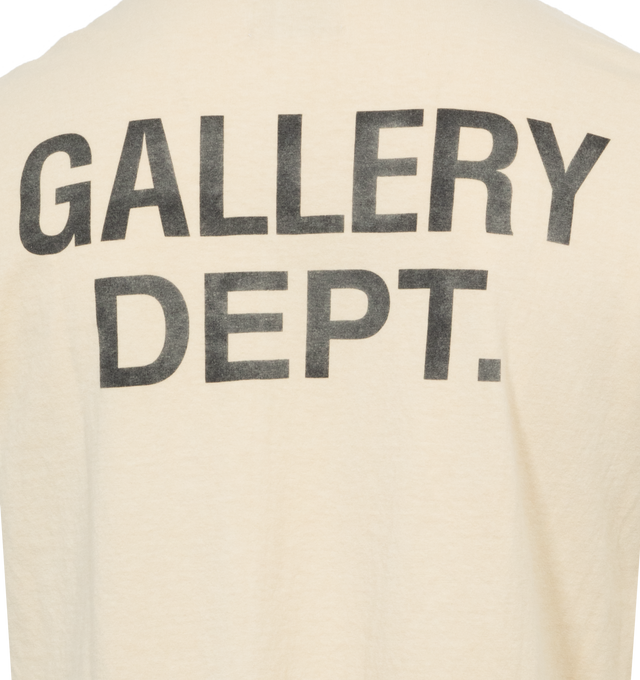 Image 4 of 4 - WHITE - GALLERY DEPT. Work in Progress Tee featuring boxy fit, crew neckline, short sleeves, straight hem and screen-printed branding. 100% cotton. 