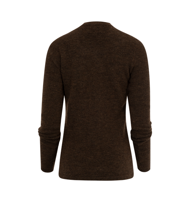 Image 2 of 2 - BROWN - ISABEL MARANT Kern Sweater featuring soft knit, round neckline with ribbed finishes, twisted detail on the front, long sleeves and fitted cut. 38% polyamide, 26% acrylic, 25% alpaca, 10% wool, 1% elastane. 