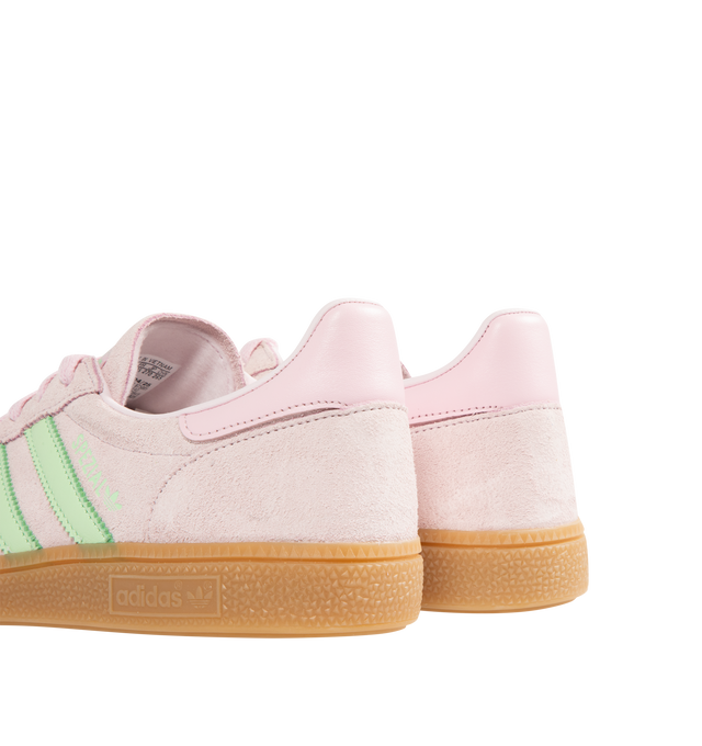 Image 3 of 5 - PINK - ADIDAS Handball Spezial Sneaker featuring smooth leather upper accented with premium suede details, regular fit, lace closure, synthetic lining and rubber outsole. 