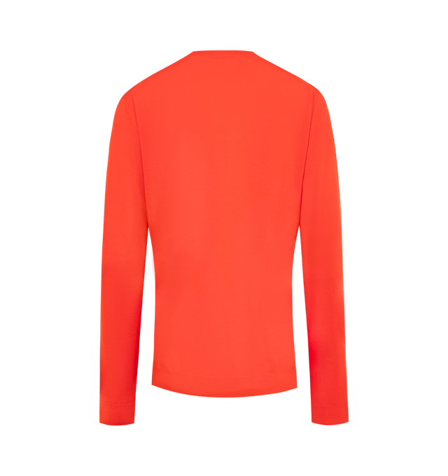 Image 2 of 2 - RED - THE ROW Haius Sweater featuring pull-over styling, ribbed knit design at trim and v neck. 100% wool. 