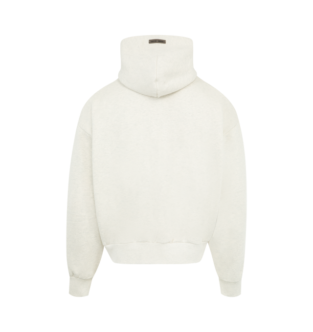 Image 2 of 3 - WHITE - FEAR OF GOD ESSENTIALS Classic Hoodie featuring pull-on styling, attached hood, side seam pockets, front embossed logo and heavyweight knit fabric with fleece lining. 80% cotton, 20% polyester. 