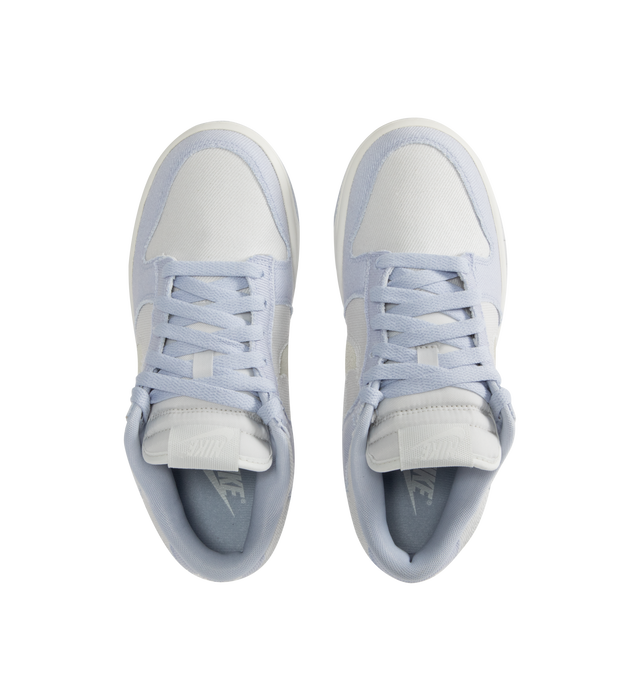 Image 5 of 5 - WHITE - Nike Dunk Low Sneakers are a lace-up style with foam midsoles, cutout Swoosh logos, padded collars, and rubber outsoles.  