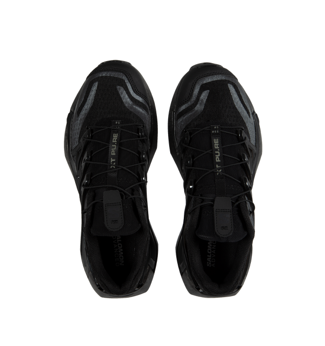 Image 5 of 5 - BLACK - SALOMON XT-6 Advanced Sneaker featuring a mesh base with tonal TPU overlays, quicklace lacing system, Salomon branding is found on the tongue and heel and a lugged Contagrip outsole. 