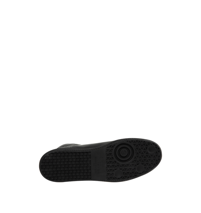 Image 4 of 5 - BLACK - MAISON MARGIELA Future Sneakers featuring mid top sneaker, strap and velcro closure at the front and four stitches at the back. 100% calfskin leather. Made in Italy. 