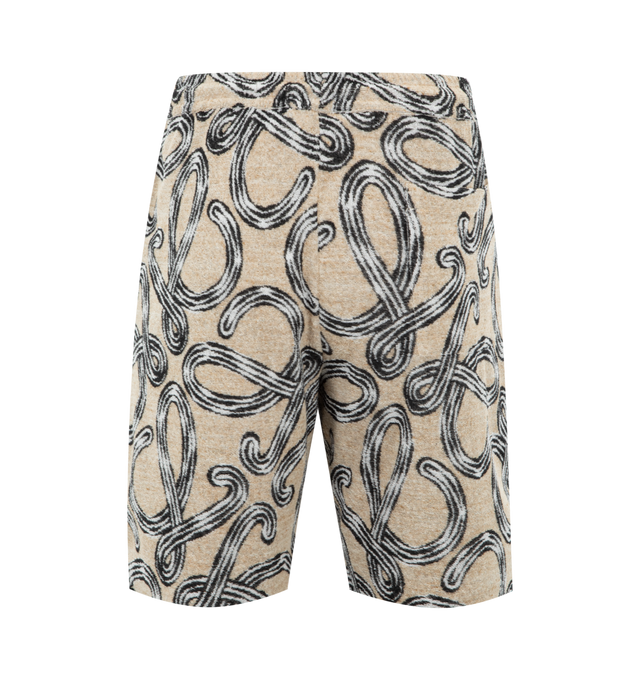 Image 2 of 3 - MULTI - LOEWE PAULA'S IBIZA Shorts in lightweight terry cotton blend featuring an allover Anagram jacquard, relaxed fit, regular length, mid waist, elasticated waist with drawstring, seam pockets and rear patch pocket. Cotton/polyester. Made in Portugal. 