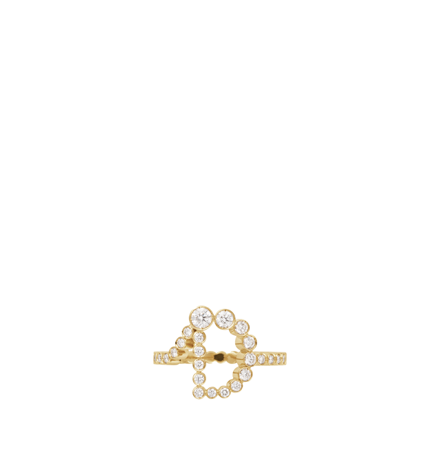 GOLD - SOPHIE BILLE BRAHE ENSEMBLE D RING Handmade in Italy from 18K yellow gold with a total of 1.08 carats Top Wesselton VVS diamonds (F-G color).