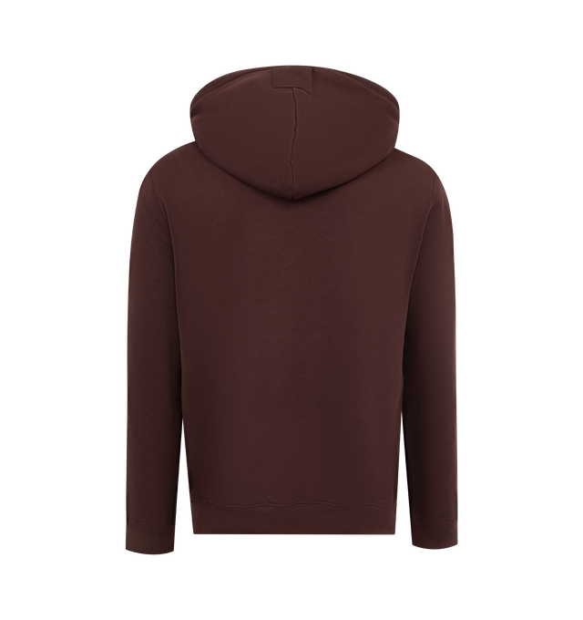 Image 2 of 2 - RED - LANVIN Curb Snake Hoodie featuring straight fit, hood with drawstring, kangaroo pocket and contrasting embroidered Lanvin logo. 100% cotton knitted. Made in Italy. 