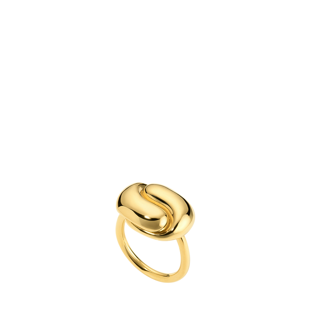 Image 2 of 2 - GOLD - PAMELA ZAMORE Holos Hug Ring featuring two sculptural halves of a piece interlocking to become one, 18K yellow gold, 9.2g. 