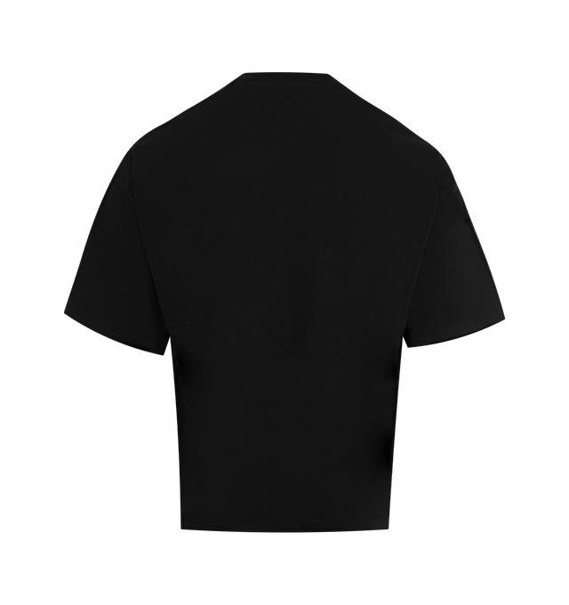 Image 2 of 3 - BLACK - BOTTEGA VENETA Pima Cotton Jersey Oversized T-Shirt featuring short sleeves, crewneck, notebook detail and oversized fit. 100% cotton. 