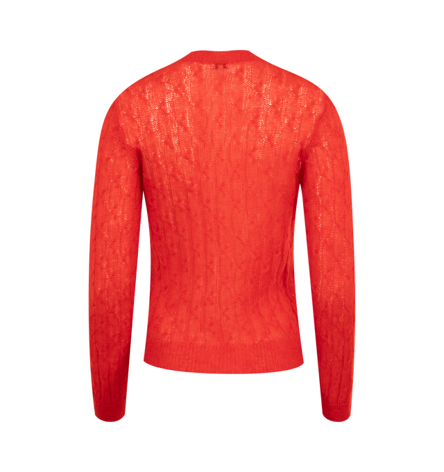 Image 2 of 2 - RED - LOEWE Sweater featuring long sleeves, crew neck, fitted silhouette and ribbed collar, cuffs and hem. 