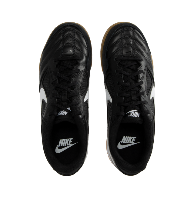 Image 5 of 5 - BLACK - NIKE Gato Sneaker featuring premium leather and suede mix with breezy textile underlays for a breathable and durable fit, foam midsole provides soft comfort and gum rubber sole. 