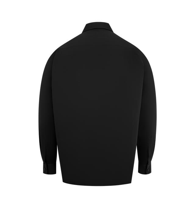 Image 2 of 2 - BLACK - THE ROW Libel Shirt featuring polo collar with zipper, long sleeves and relaxed fit.  