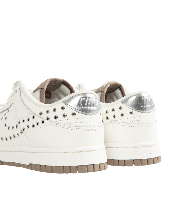 Image 3 of 5 - WHITE - Nike Dunk Low Sneaker featuring genuine leather upper, foam midsole, rubber outsole with classic pivot circles, padded collar and rubber outsole. Imported 