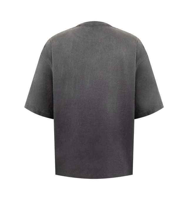 Image 2 of 2 - BLACK - Maison Mihara Yasuhiro Men's Sun Faded T-Shirt is crafted from cotton and features a relaxed silhouette with a sun-faded finish for a naturally worn, vintage-inspired look. This designer T-shirt combines soft everyday comfort with Maison Mihara Yasuhiro's signature contemporary aesthetic, while the intentional fading gives each piece a unique character. Main Material: 100% Cotton. Made in Japan. 