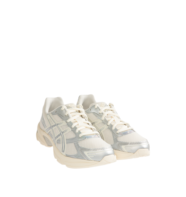 Image 2 of 5 - WHITE - ASICS GEL-1130 Sneaker featuring overlays and breathable mesh underlays, sockliner, GEL technology cushioning for shock absorption, TRUSSTIC support system and at least 20% of the upper's synthetic leather is made with recycled materials. 