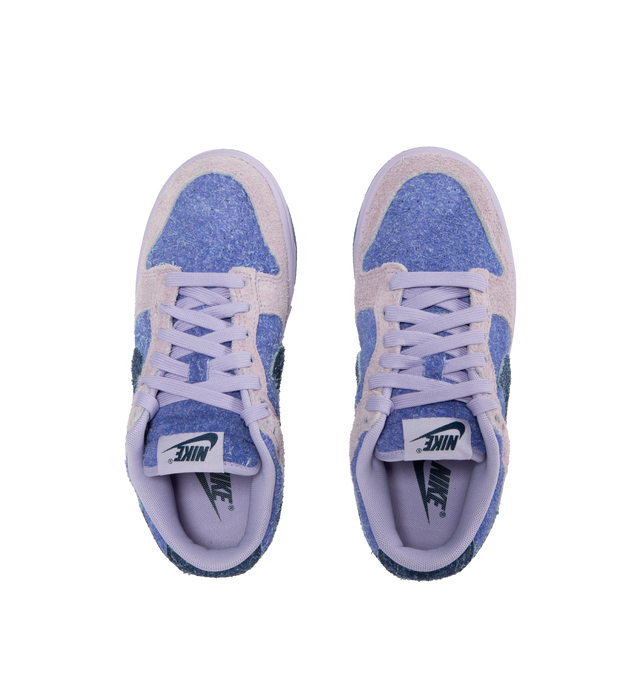 Image 5 of 5 - BLUE - Nike Dunk Low SE Sneakers (Womens) are a lace-up style with foam midsoles, slow-cut padded collars, rubber outsoles, and grippy soles. 