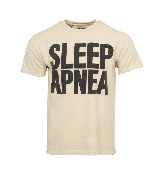 Image 1 of 4 - WHITE - GALLERY DEPT. Sleep Apnea Tee featuring boxy fit, crew neckline, short sleeves, straight hem and screen-printed branding. 100% cotton. 