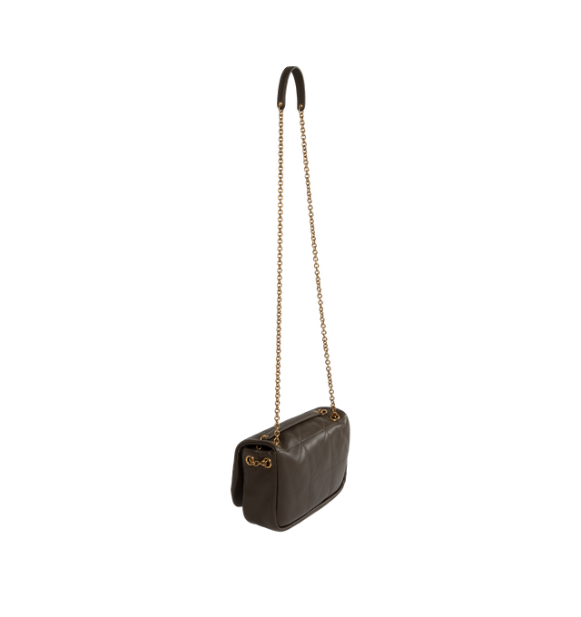 Image 2 of 3 - BROWN - SAINT LAURENT Jamie 4.3 Mini Chain Bag featuring magnetic snap closure, one flat pocket, quilted overstitching and sliding leather and chain strap. 7.9" X 4.7" X 2.8". 100% lambskin. 