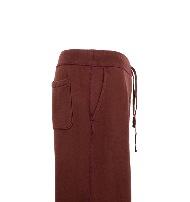 Image 3 of 3 - RED - A.Presse Men's Vintage Sweatpants are crafted from a vintage-inspired cotton and feature a relaxed fit with adjustable drawcords at the hems. Main Material: 100% Cotton. Made in Japan. 