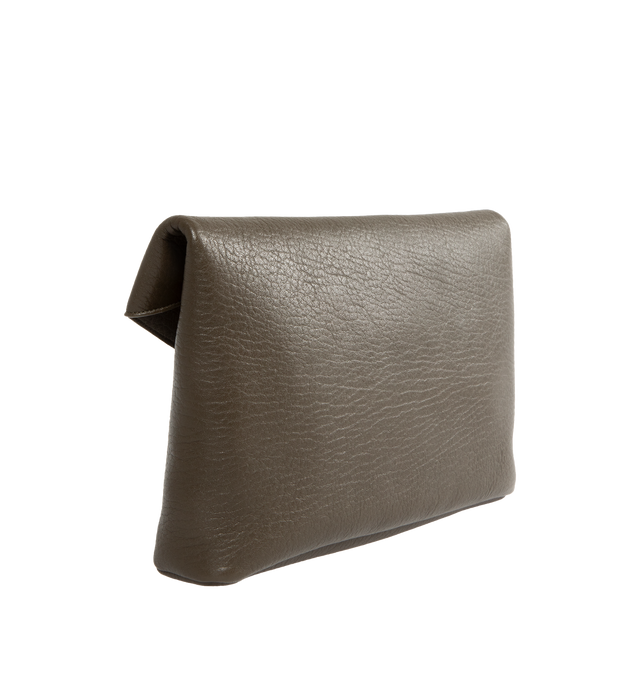 Image 2 of 3 - BROWN - SAINT LAURENT Large Envelope Pouch featuring front flap, origami construction, magnetic snap closure and one main compartment. 11.6 X 7.1 X 1.8 inches. 90% lambskin, 10% metal.  