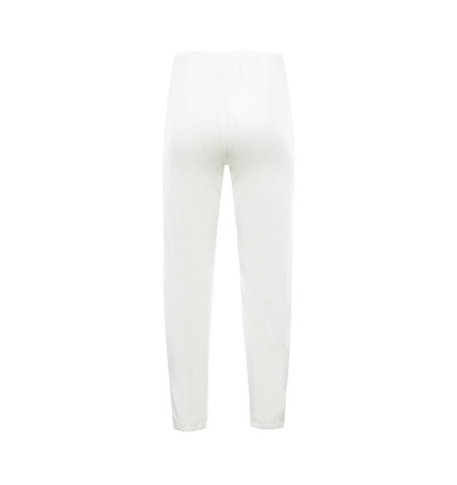 Image 2 of 4 - WHITE - NEEDLES Zipped Sweat Pant featuring 2 zip side pockets, embroidered branding, elastic waist and zip ankle. 100% polyester. Made in Japan. 