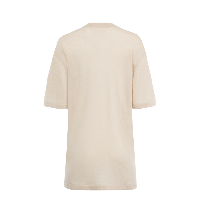 Image 2 of 2 - NEUTRAL - EXTREME CASHMERE Slick Top featuring a classic short-sleeved cashmere t-shirt with a crewneck, a super-fine and soft fibre in an extraordinarily lightweight knit. 100% cashmere. 