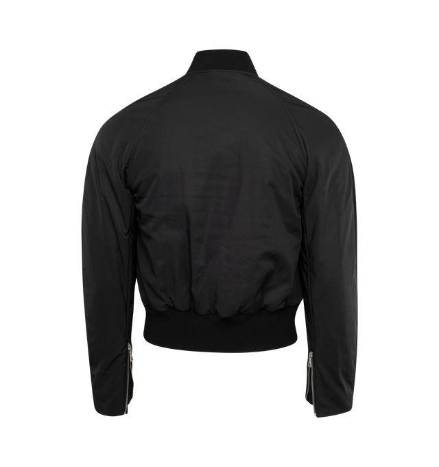 Image 2 of 2 - BLACK - DRIES VAN NOTEN Bomber Jacket featuring two-way front zip closure, ribbed collar and cuffs and front zip pockets. 53% nylon, 47% wool. Lining: 51% cotton, 49% viscose. 