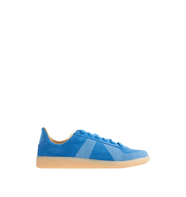 Image 1 of 5 - BLUE - Adidas Mens BW Army Decon Shoes are crafted from leather with premium suede overlays. Features a regular fit, lace-up closure, leather sockliner, rubber outsole, and Trefoil and adidas logo detailing on the tongue, sockliner, and tooling. Upper: Leather with Suede Overlays; Sockliner: Leather; Outsole: Rubber. Made in Vietnam. 