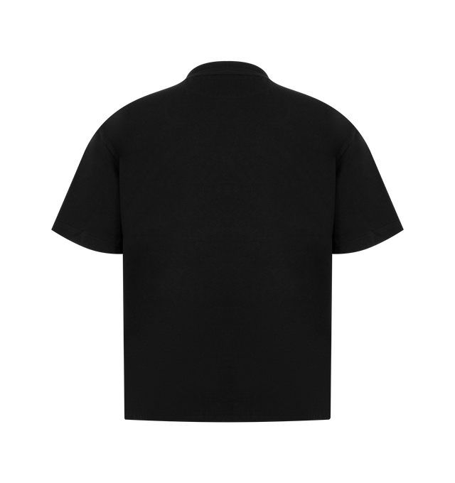 Image 2 of 2 - BLACK - The Row Madoc T-Shirt Top is crafted from soft cotton jersey and features a relaxed boxy silhouette for an elevated take on the classic crewneck T-shirt. Designed with a ribbed neckline and clean, minimalist construction, this designer tee reflects The Row's signature approach to refined everyday essentials. Main Material: 100% Cotton. Fit: Boxy. Neckline: Crewneck with Ribbed Trim. Made in Italy. 