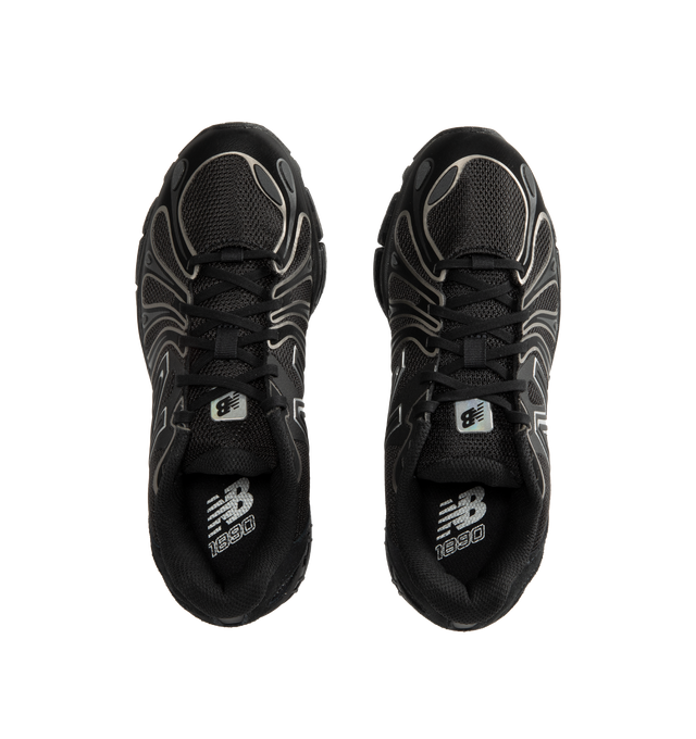 Image 5 of 5 - BLACK - New Balance 1890 Unisex Sneakers feature a synthetic upper with a classic lace-up silhouette. Designed with ABZORB midsole cushioning for enhanced impact absorption, all-day comfort, and a durable rubber outsole. Upper: Synthetic; Midsole: ABZORB.  