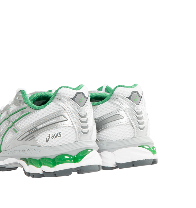 Image 3 of 5 - GREEN - ASICS Gel-Kayano 12.1 Sneaker featuring breathable mesh underlays, GEL-NIMBUS17 tooling system, FLUIDRIDE technology, rearfoot and forefoot GEL technology and dope dyed recycled sockliner mesh. 