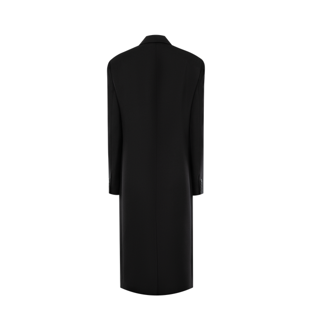 Image 2 of 3 - BLACK - THE ROW Sand Coat featuring double-breasted tailored jacket with peak lapel, front welt pockets, and button closures. Made in Italy. 