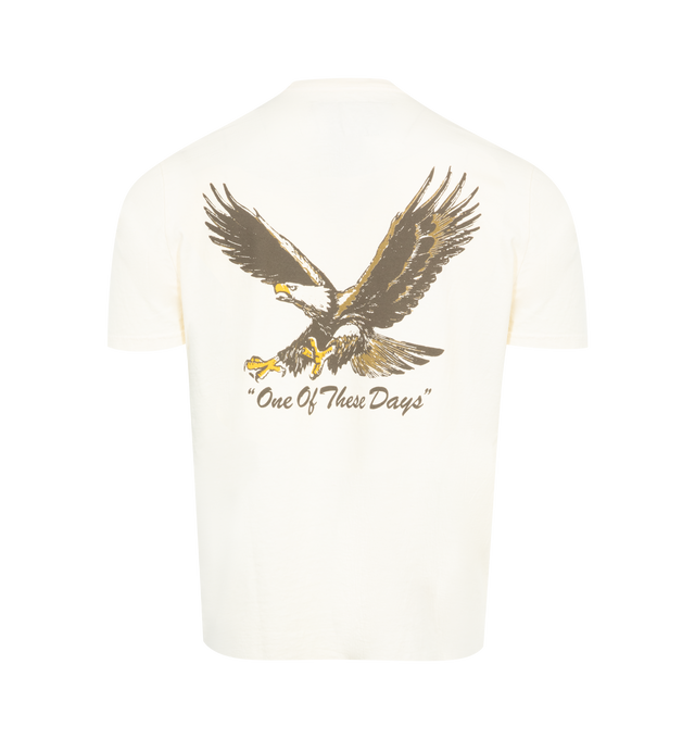Image 2 of 2 - WHITE - ONE OF THESE DAYS Screaming Eagle Tee featuring crew neck, short sleeves and graphic print. 100% cotton.  