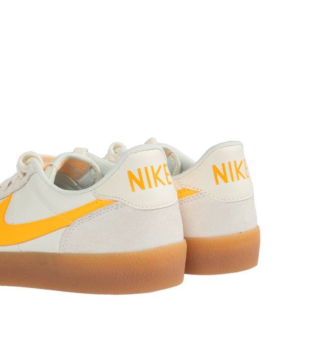 Image 3 of 5 - YELLOW - NIKE KILLSHOT 2 LEATHER has a variety of leathers that add depth and durability. The rubber gum sole adds a retro look and durable traction and there is a "NIKE" on the heel and bold Swoosh. 