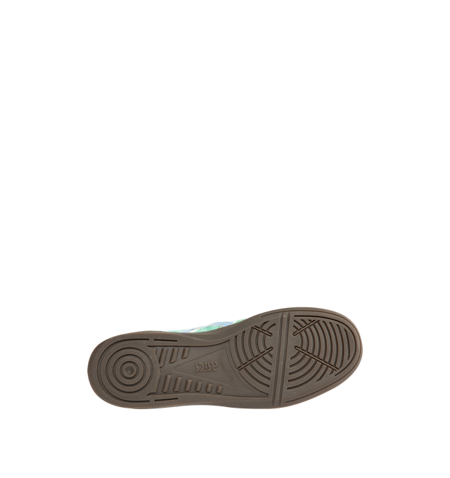 Image 4 of 5 - GREEN - ASICS Skyhand OG Sneakers featuring lace up closure, layered upper construction, minimalistic suede leather paneling, suede upper, fabric lining and rubber sole. 