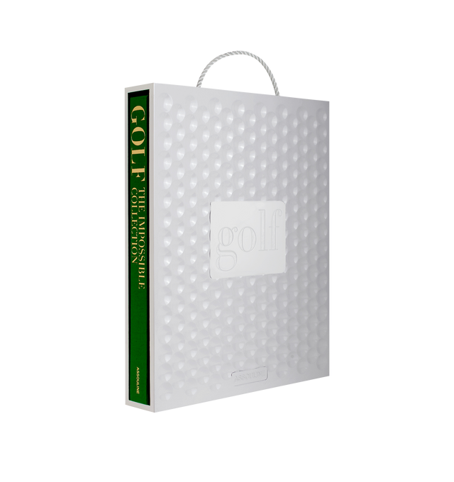Image 1 of 4 - WHITE - Assouline Golf: The Impossible Collection is a luxury coffee table book that celebrates the world's 100 most significant golf courses through expert storytelling, rare photography, and archival imagery. Written by acclaimed golf journalist George Peper, this handcrafted Ultimate Collection volume explores legendary courses, iconic tournaments, and the rich history of the game, making it an exceptional collector's edition for golf enthusiasts and design lovers alike. Presented in a han 