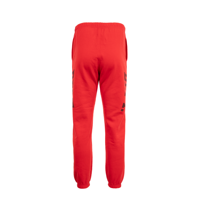 Image 2 of 3 - RED - GALLERY DEPT. Dept Gym Sweatpant featuring large print classic DEPT. logotype on each side leg panel, side pockets, an elasticated waistband and cuffs. 100% cotton. 