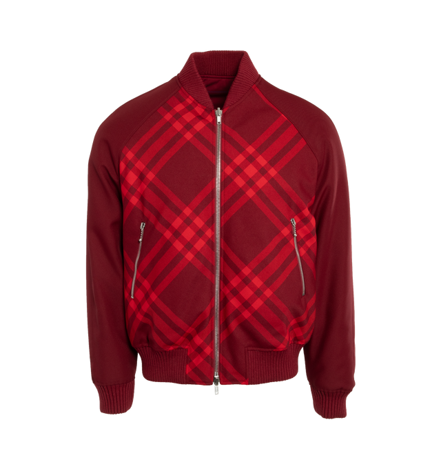 Tartan sales bomber jacket