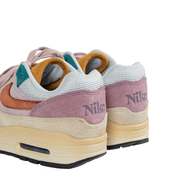 MULTI - NIKE Air Max 1 '87 PRM featuring mesh and suede upper, padded, low-cut collar, foam midsole and rubber outsole.