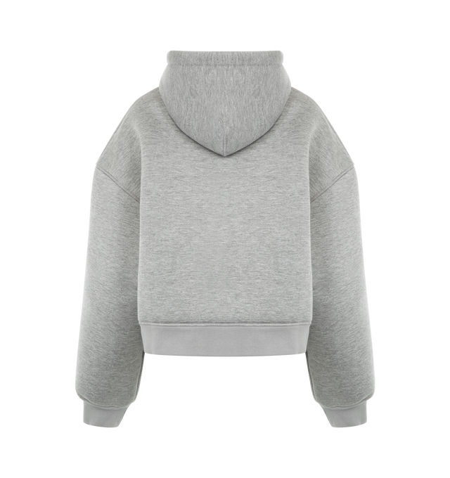 Image 2 of 2 - GREY - WARDROBE.NYC Zip-up hooded sweatshirt crafted from heavyweight terrycloth fabric with a drawstring hood and side slant pockets. 100% cotton with 90% cotton/10% elastane contrast and 100% cotton lining. Made in Portugal. 