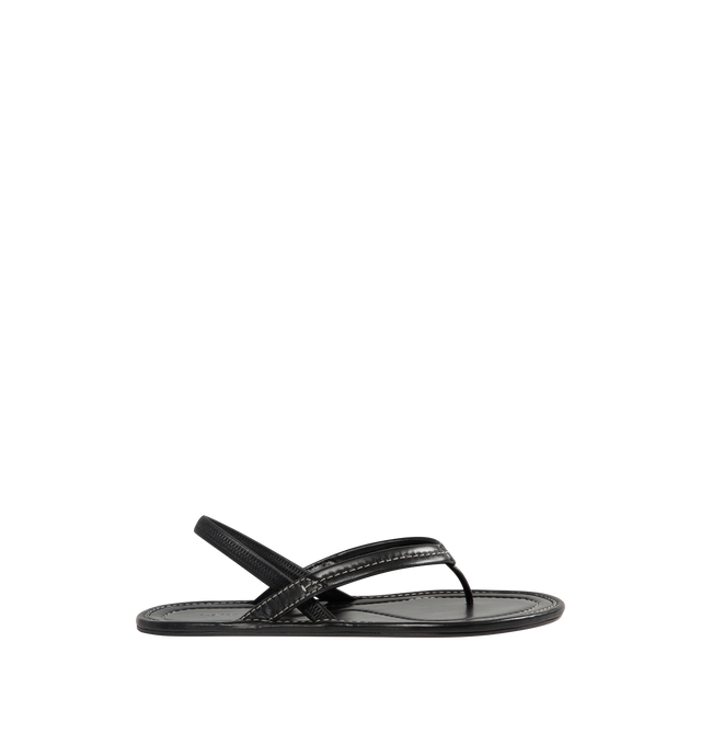 Image 1 of 4 - BLACK - The Row women's Malick Sandal Two crafted from a soft nappa upper with lamb leather lining and cattle leather sole. Featuring a round toe and sling back styling.Made in Italy. 