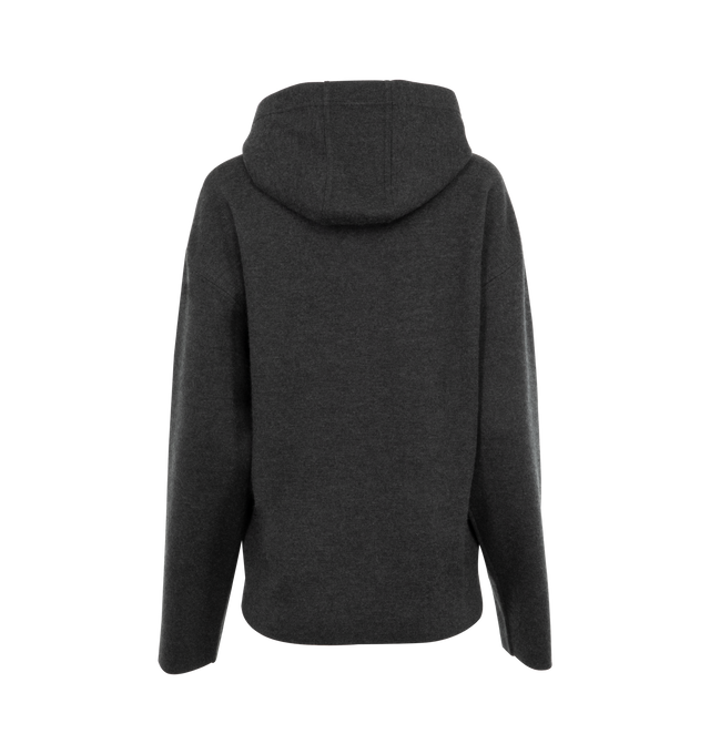 Image 2 of 3 - GREY - THE ROW Idrot Hooded Sweatshirt featuring fixed hood, kangaroo pocket and long sleeves. 100% cotton.  