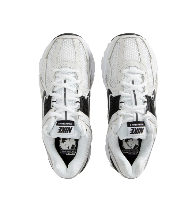 Image 5 of 5 - WHITE - NIKE ZOOM VOMERO 5 fearures Mesh with TecTuff and utilitarian overlays that are breathable and durable, cushlon foam with Zoom Air cushioning and rubber tread. 