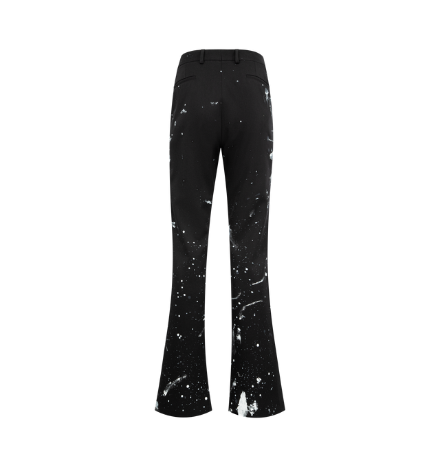 Image 2 of 3 - BLACK - GALLERY DEPT. Thomas Dress Pant Flare featuring flared dress-pants with tailored silhouette, side and back welt pockets, GALLERY DEPT. tag above the right back pocket and hand-painted. 95% virgin wool, 5% cashmere. Made in Italy. 